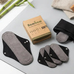 Serviettes lavables Bambaw flux mixte avec pochette de voyage, kit écologique complet x6
