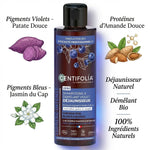 Shampoing Centifolia 2en1 démêlant déjaunisseur cheveux gris avec ingrédients naturels