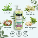 Shampoing Aloe Vera Bio Coslys 1L avec ingrédients naturels et certifications bio vegan