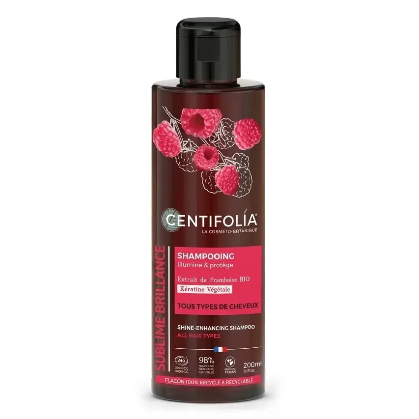 Shampoing Brillance Centifolia 200ml tous types cheveux bouteille verre brun