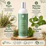 Shampoing Phyto'Lab tiques puces 250ml avec ingrédients naturels thym menthe poivrée