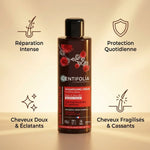 Shampooing Crème Centifolia réparateur cheveux cassants avec icônes bénéfices réparation intense protection