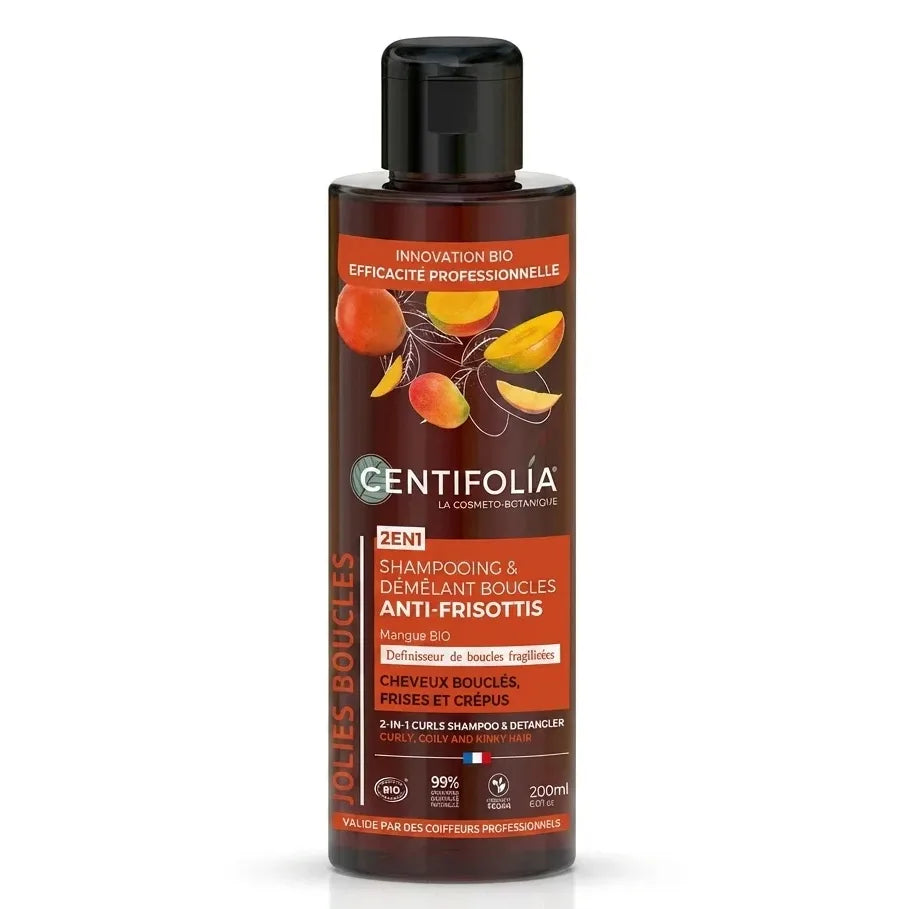 Shampoing démêlant boucles anti-frisottis 2en1 Bio Centifolia 200ml