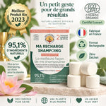 Shampoing Fleur de Lotus Bio Anotherway - Pack de 6 pastilles certifiées Ecocert, fabriqué en France