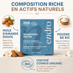 Shampoing solide Endro à l'huile d'amande douce avec ingrédients bio certifiés