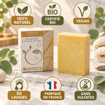 Shampoing solide au soufre Antheya 100g cuir chevelu squameux, certifié bio et naturel