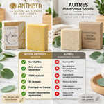 Comparaison shampoing solide soufre Antheya versus produits génériques - cuir chevelu squameux