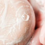 Un shampoing solide pour cheveux secs de la marque Endro dans une main 