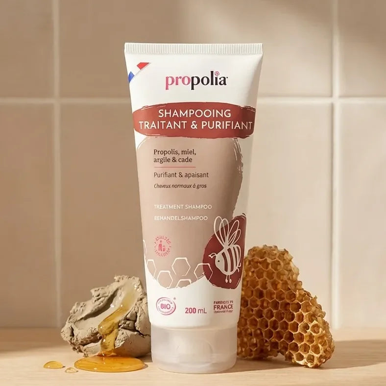 Shampoing Traitant Propolia 200ml pour cuir chevelu irrité avec miel et propolis