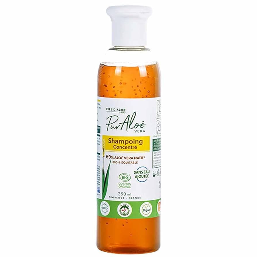 Shampoing concentré certifié bio 250ml Pur aloé