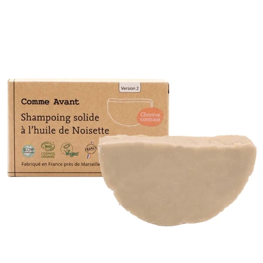 Shampoing Solide Cheveux normaux à l'Huile de Noisette - 70g - Comme Avant