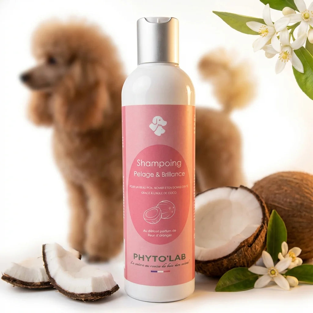 Shampooing Phyto'Lab Pelage & Brillance 250ml pour chien et chat avec fleurs naturelles