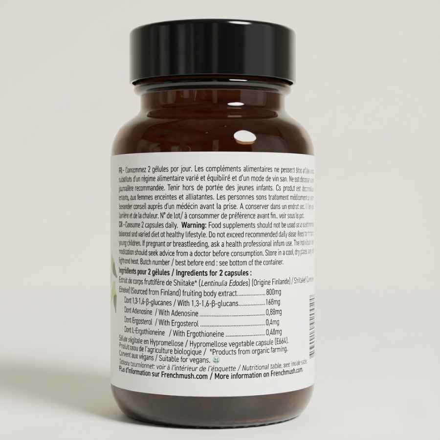dos du pack du shiitaké french mush