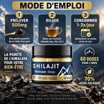 Shilajit résine pure LT Labo 70% acide fulvique - mode d'emploi et posologie