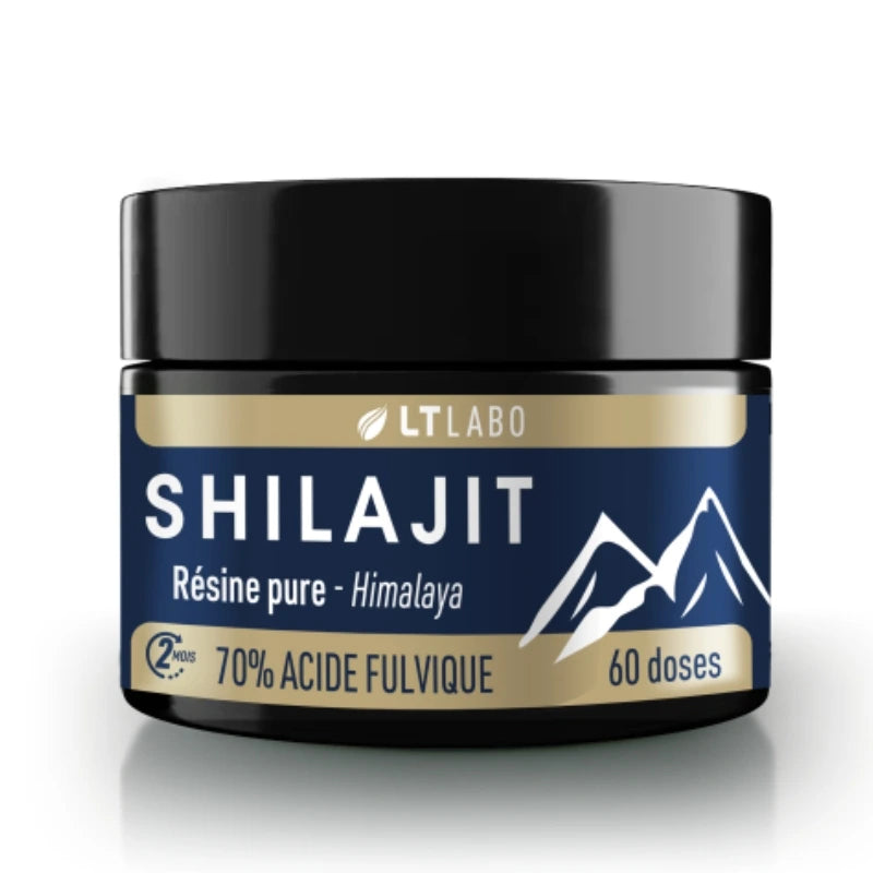 Un pot de Shilajit Résine pure de la marque LT LABO
