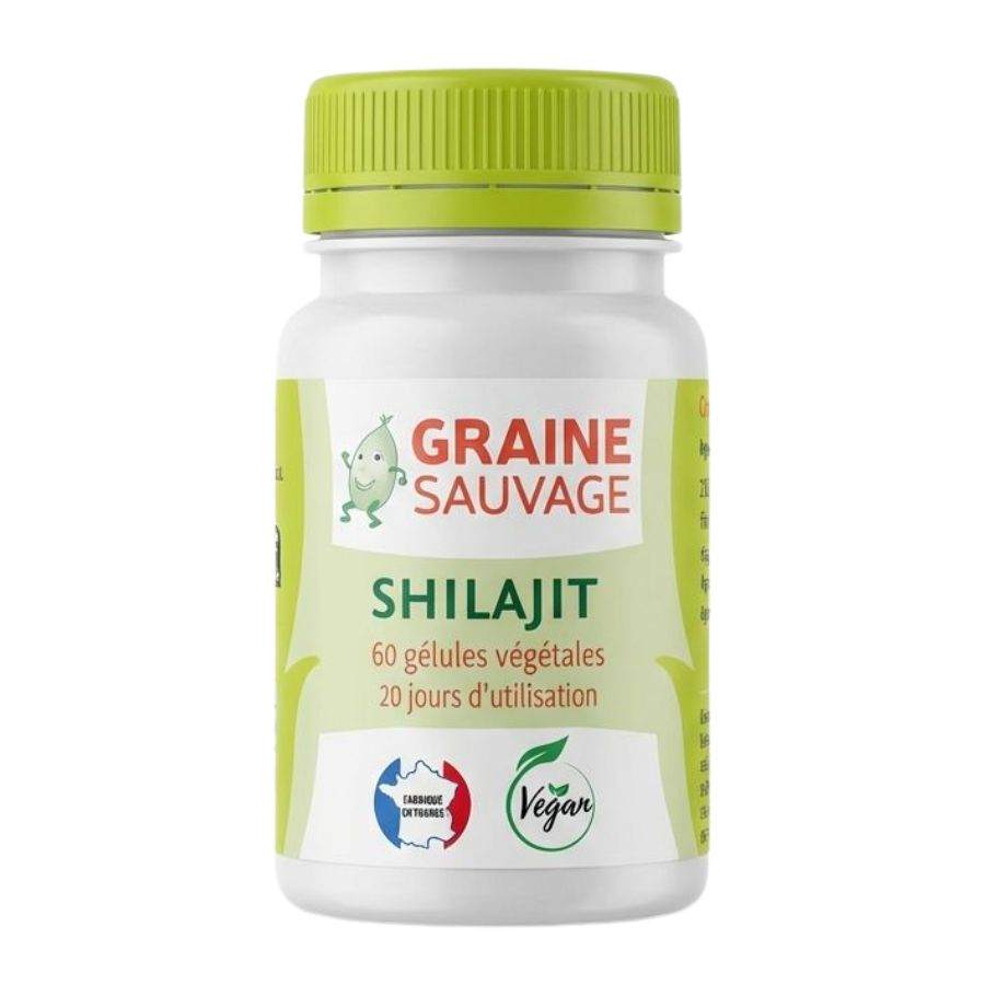 Boite de 60 gélules de Shilajit de la marque graine sauvage