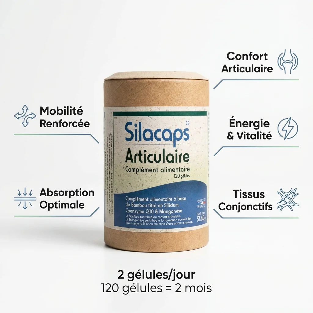 Silacaps Articulaire 120 gélules - Complément articulations avec bénéfices confort, mobilité et vitalité