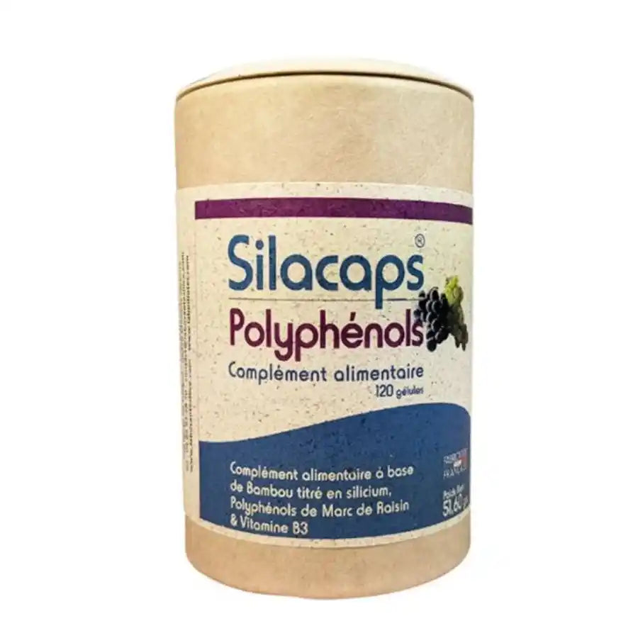 Boîte de 120 gélules Silacaps de la marque Labo Santé Silice 