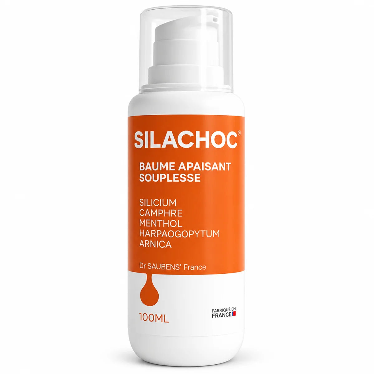 Silachoc 100ml gel articulaire apaisant Labo Santé Silice flacon blanc fond blanc