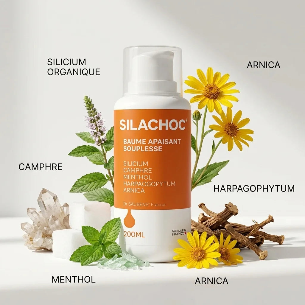 Silachoc 200ml gel articulaire avec silicium organique, camphre, menthol, arnica et harpagophytum
