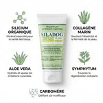 Siladog crème articulations avec ingrédients silicium organique, collagène marin et aloe vera pour chien et chat