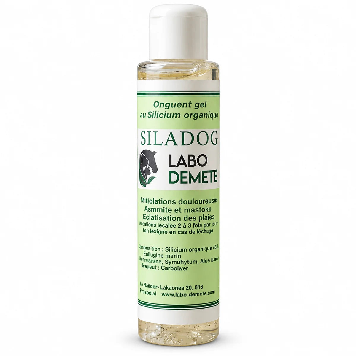 Siladog crème articulations cicatrisant pour chien et chat en flacon gel transparent