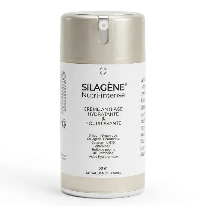Silagène Nutri-Intense crème anti-âge 50 ml pot airless argent et blanc