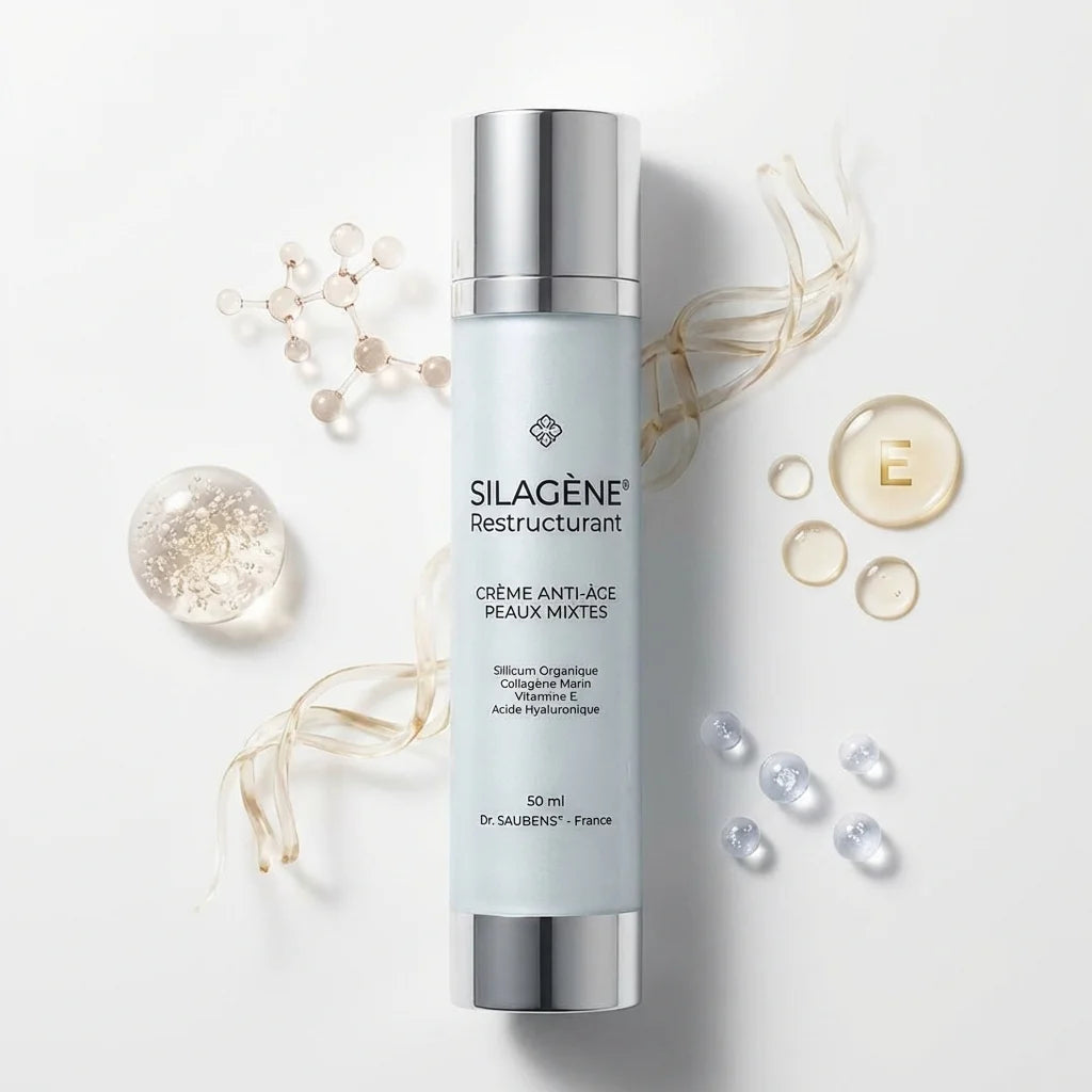 Silagène Restructurant 50ml crème anti-âge peaux mixtes avec ingrédients naturels et collagène marin