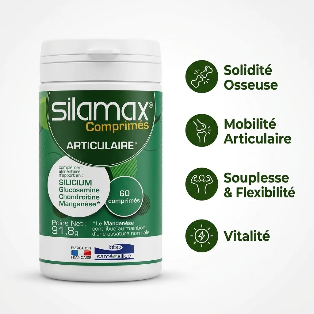 SILAMAX 60 comprimés - Supplément articulations avec bénéfices santé osseuse, mobilité et flexibilité