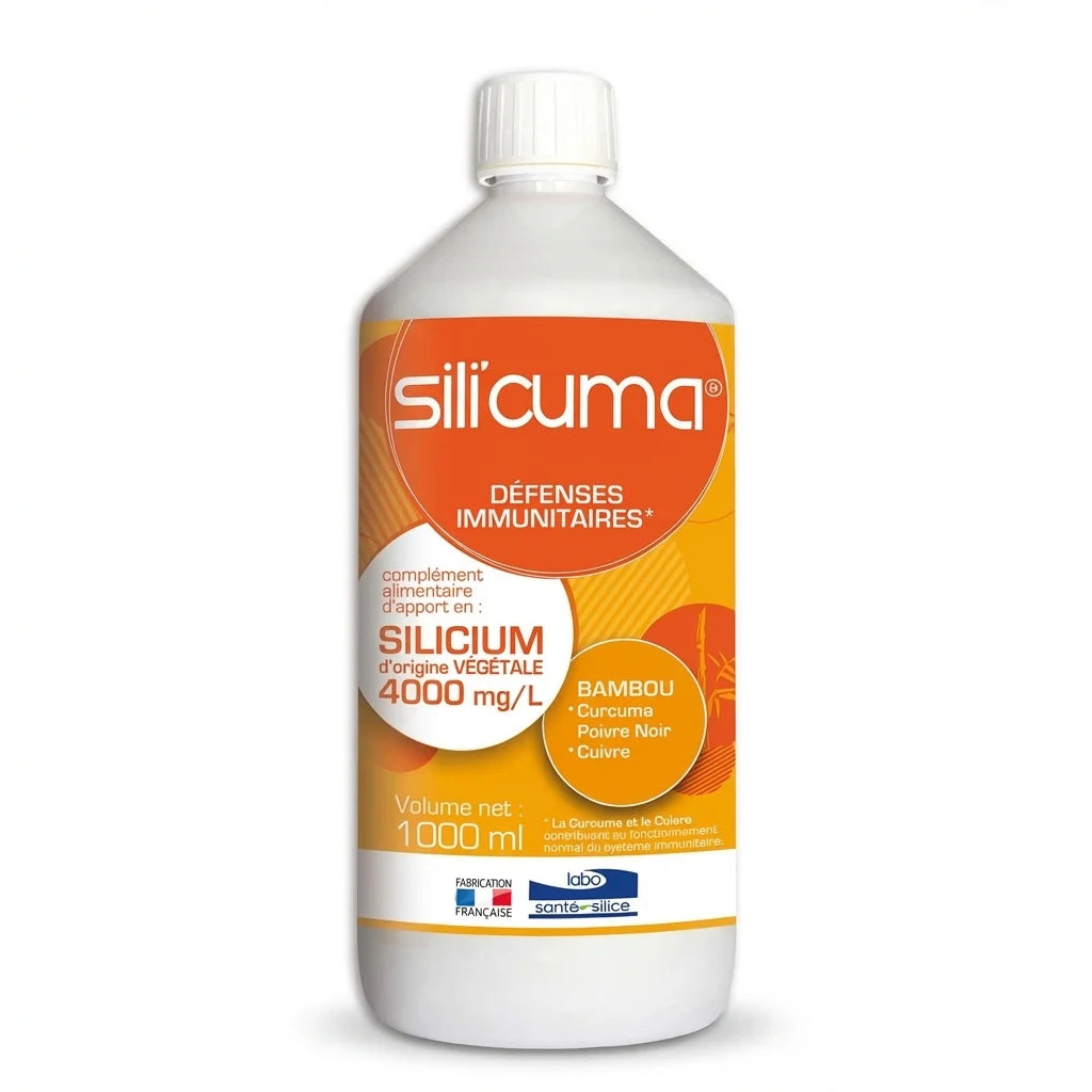 SILI'CUMA 1L supplément défense immunitaire articulations silicium bambou curcuma