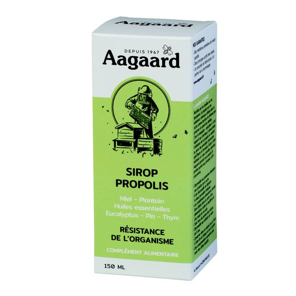 Un sirop à la propolis de 150 ml de la marque Aagaard