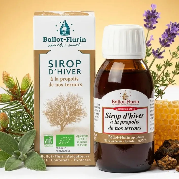 Sirop d'hiver propolis bio Ballot-Flurin 100ml avec ingrédients naturels