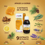 Sirop Gorge Propolia 145ml avec miel, propolis, citron et 9 extraits de plantes naturels