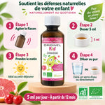 Sirop immunité enfant bio Originel Kid Dioter 150ml avec mode d'emploi et dosage recommandé