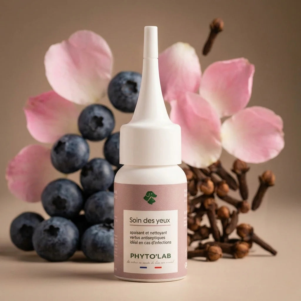 Soin des yeux Phyto'lab 30ml pour chien et chat avec ingrédients naturels