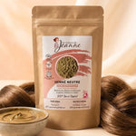 Henné neutre réparateur bio Couleurs de Jeanne 100g avec pâte et cheveux brillants