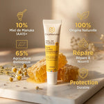Soin lèvres réparateur CicaManuka 10% miel de manuka IAA15+ 15ml tube blanc