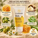 Crème mains réparatrice CicaManuka au miel Manuka IAA15+ avec ingrédients bio naturels