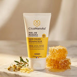 Soin mains réparateur CicaManuka miel de manuka iaa15+ 50ml sur marbre avec miel frais