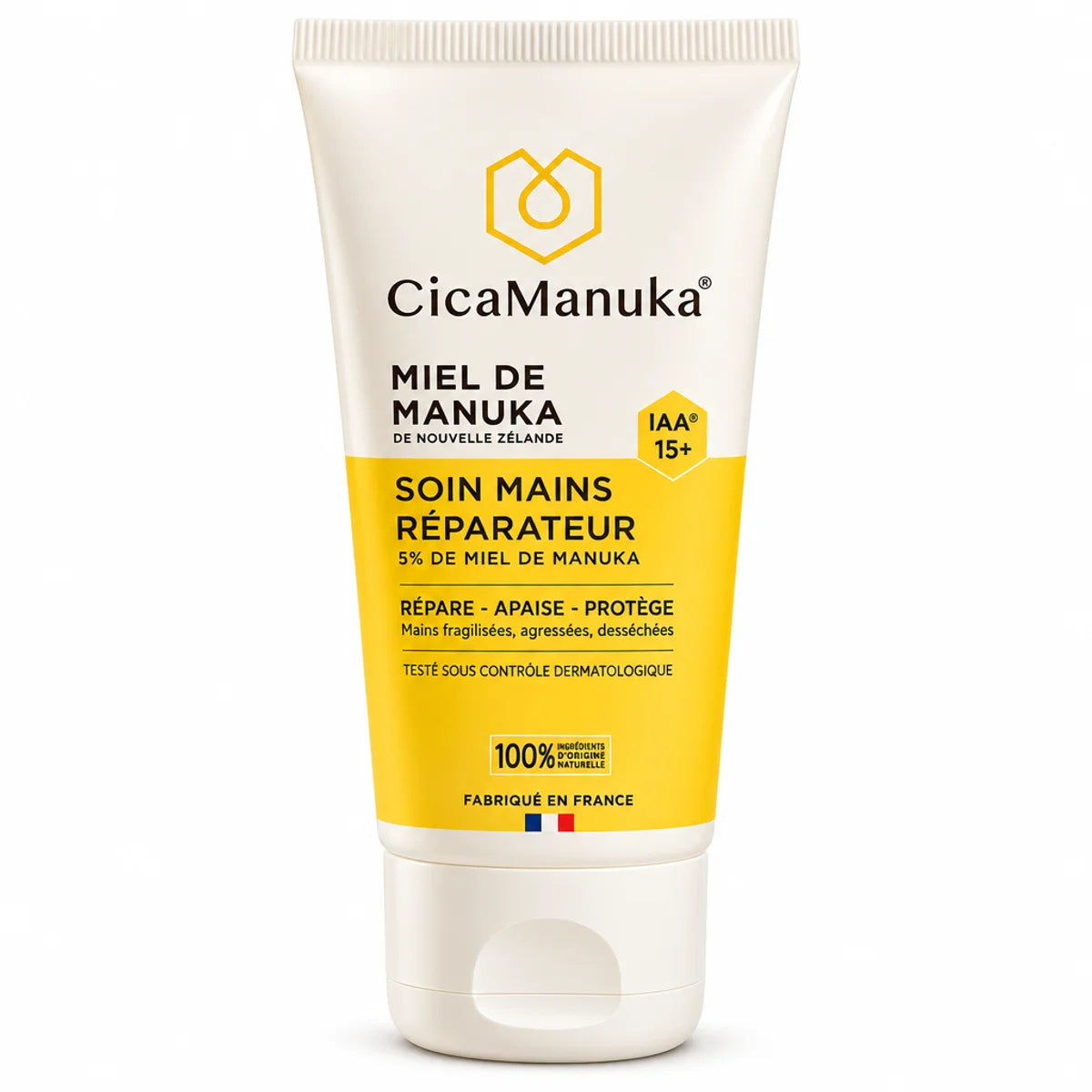 Tube de soin mains réparateur CicaManuka miel de manuka IAA 15+ 50ml