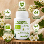 Aubépine Sommités Fleuries 270mg Neodiet - Flacon avec bénéfices cardiaque et vegan