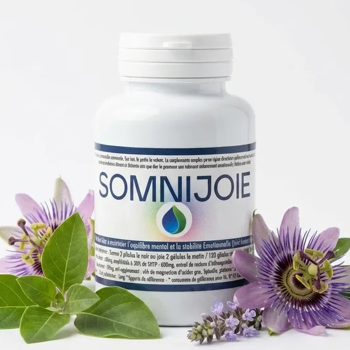 Somnijoie supplément sommeil 120 gélules avec ingrédients naturels ashwagandha passiflore lavande