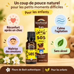 Biofloral SOS Secours granules enfants 19,5g - Fleurs de Bach sans alcool pour calmer agitation