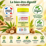 Souchet rond 60 gélules Graine Sauvage - Complément alimentaire vegan fabriqué en France