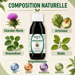 Ergyvet Hépatique 100ml pour chien et chat avec ingrédients naturels chardon-marie et artichaut
