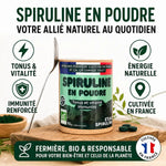 Spiruline bio poudre Etika France 90g avec bénéfices santé : tonus, immunité, énergie naturelle