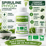 Spiruline Bio Phyco+ 500 comprimés LT Labo avec posologie semaine 1 à 6 comprimés jour