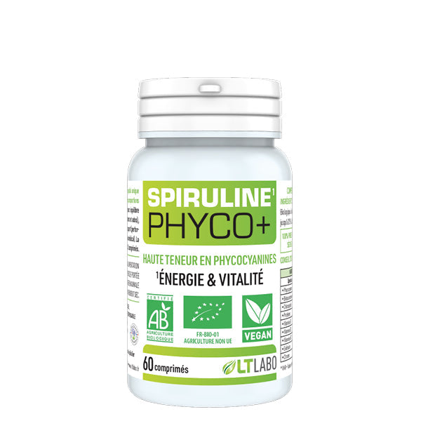 Une boite de Spiruline Bio Phyco+ de 60 comprimés de LT Labo