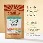 Spiruline Bio Sol-Semilla 100 comprimés - Posologie et bénéfices énergie immunité