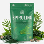 Spiruline en poudre bio 125g Iswari avec ingrédients naturels et feuilles vertes